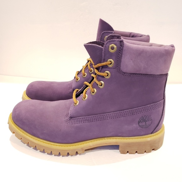 purple timberlands womens